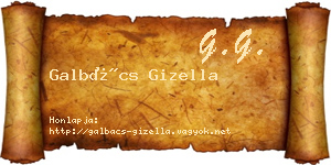 Galbács Gizella névjegykártya