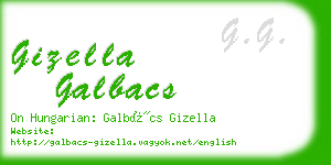 gizella galbacs business card